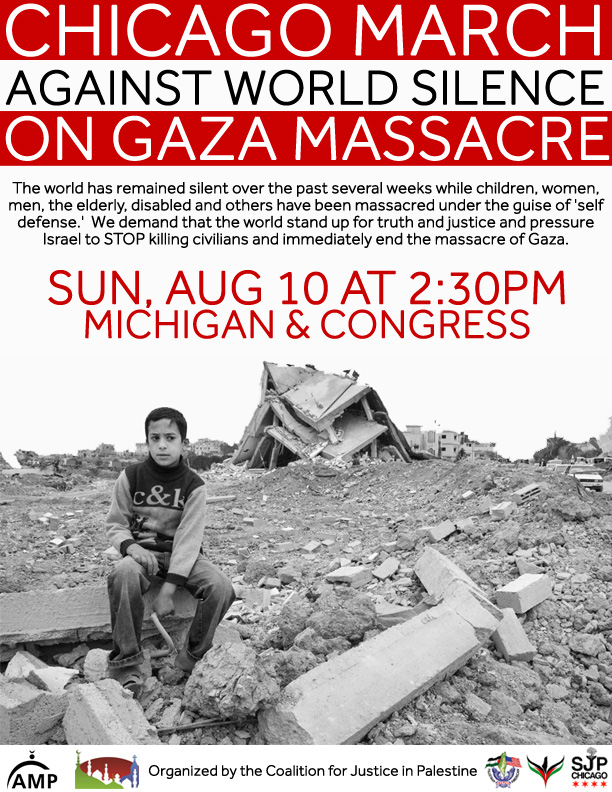 August 10: Chicago March to End the Gaza Massacre