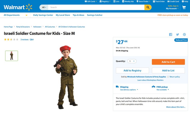 Walmart Pressured into Discontinuing Racist Halloween Costume Sales